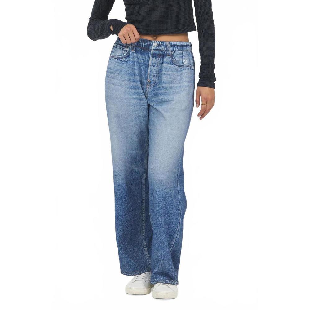 NEW VINTAGE HAVANA wide leg fleece jeans in denim